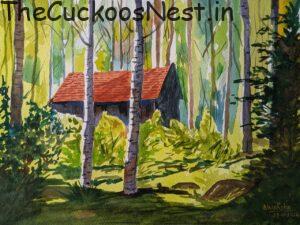 Veiled Cottage painted using Water Colours